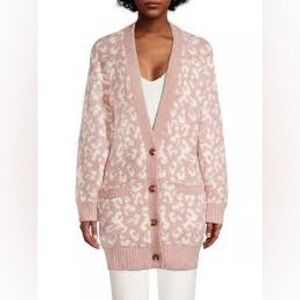 UGG Pink Leopard Print Cardigan